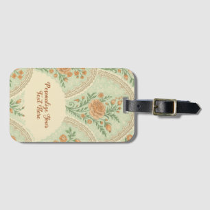 Romantisches Minzrosen-Vintage-Victorian-Personali Gepäckanhänger