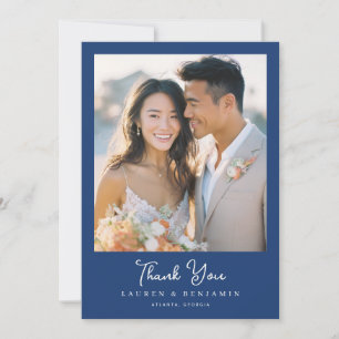 Romantisches Navy-Foto Dankeskarte