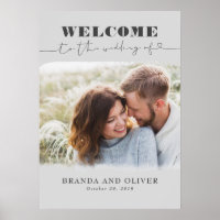 Romantisches Niedliches Foto Hochzeit Begrüßungsze