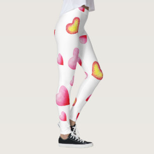 Romantisches Niedliches Rotes Herz Leggings