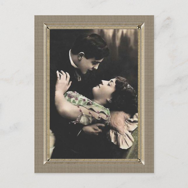 Romantisches Paar - eine und einzige Liebe Postkarte (Vorderseite)