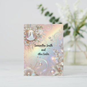 Romantisches Paar Hochzeit Einladung Postkarte
