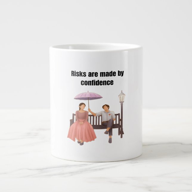 Romantisches Paar Liebe Jumbo-Tasse (Vorderseite)