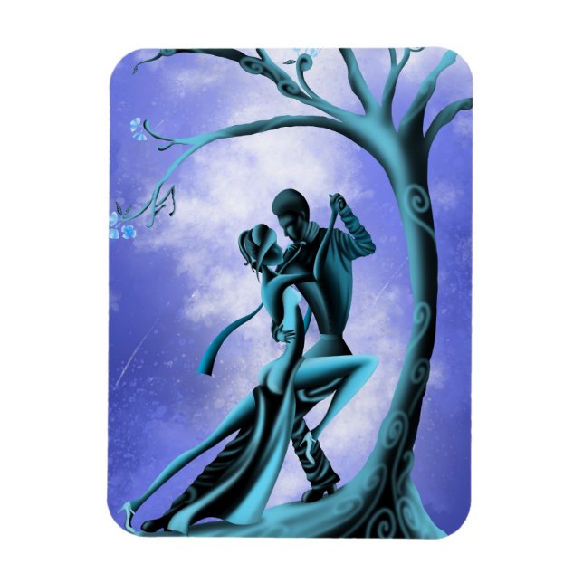 Romantisches Paar tanzt Tango  Magnet (Vertikal)