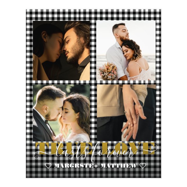 Romantisches Paar True Love 4 Foto & Zitat (Vorne)