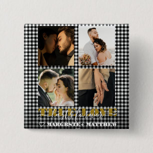 Romantisches Paar True Love 4 Foto & Zitat Button