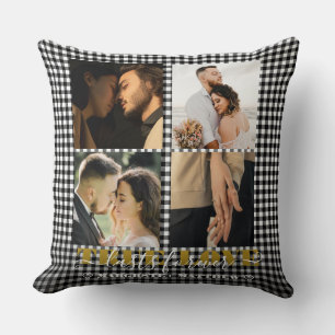 Romantisches Paar True Love 4 Foto & Zitat Kissen