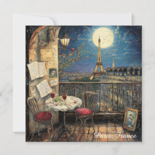 Romantisches Paris Frankreich Eiffelturm Illustrat