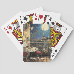 Romantisches Paris Frankreich Eiffelturm Illustrat Spielkarten