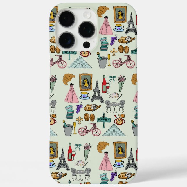 Romantisches Paris iPhone 16 Pro Max Hülle (Rückseite)
