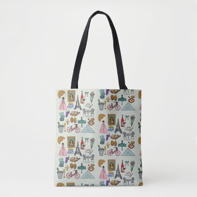 Romantisches Paris Tasche (Vorderseite)
