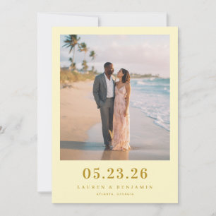 Romantisches Pastell-Strandfoto Save The Date