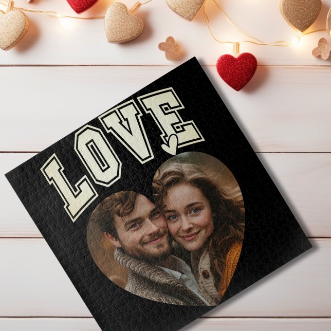 Romantisches Personalisiertes Foto Valentine (Romantic Personalized Photo Valentines Jigsaw Puzzle)
