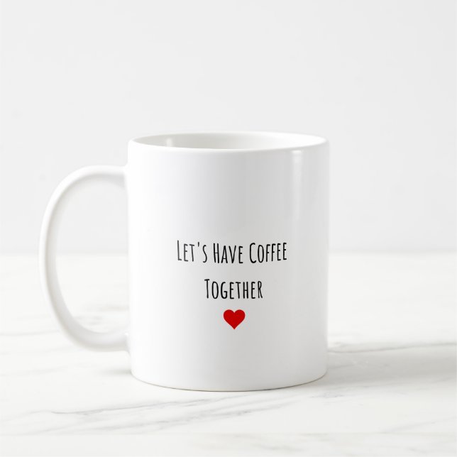 Romantisches Personalisiertes Paar Kaffeetasse (Links)