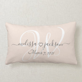 Romantisches Pillow mit Namen, Anfangsbuchstaben u Lendenkissen
