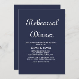 Romantisches Probe-Abendessen der Marine Einladung