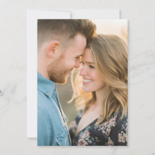 Romantisches rosa botanisches Foto Einladung