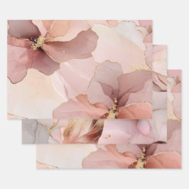 Romantisches Rosa Brautparty Geschenkpapier Set