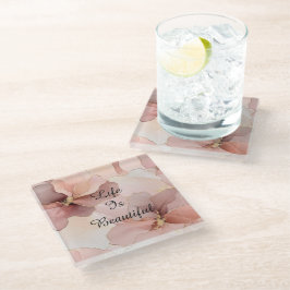 Romantisches Rosa Brautparty Glasuntersetzer