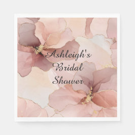 Romantisches Rosa Brautparty Serviette