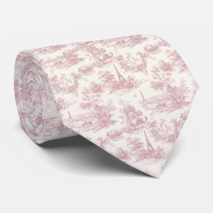 Romantisches rosa französisches Toile-Landmuster ( Krawatte