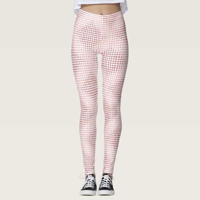 Romantisches rosa geometrisches Muster Leggings (Vorderseite)