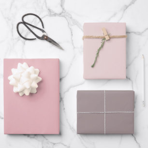 Romantisches Rosa Geschenkpapier Set