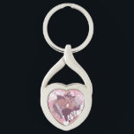 Romantisches Rosa Herz Liebe Custom Foto Schlüsselanhänger<br><div class="desc">Rosa Herzrahmen für Ihr Lieblings-Pilz-Foto.</div>
