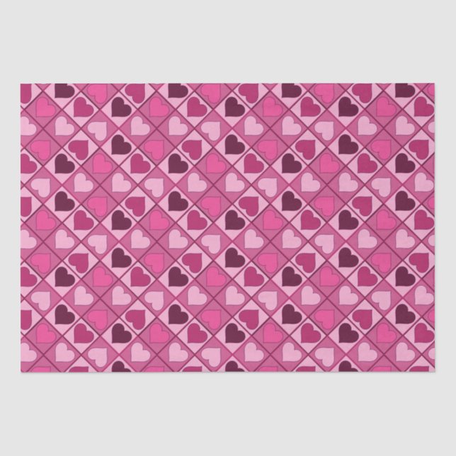 Romantisches Rosa hört auf und ab Seidenpapier (Vorderseite)
