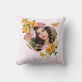 Romantisches Rosa Liebe Foto Rosa Kissen