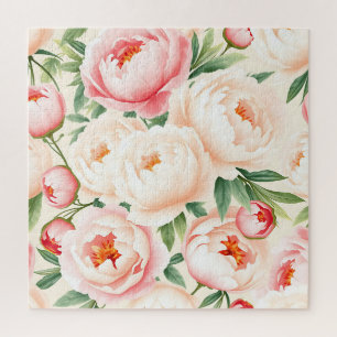 Romantisches Rosa Pfingstrosen-Muster