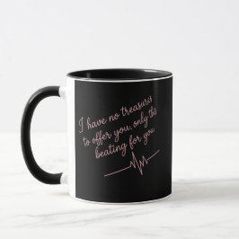 Romantisches Rosa & Schwarz Geschenk für Ihn oder  Tasse