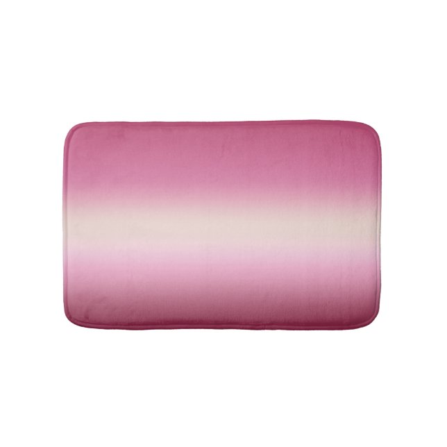 Romantisches Rosa und Hübsches Elfenbein Gradient  Badematte (Vorderseite)