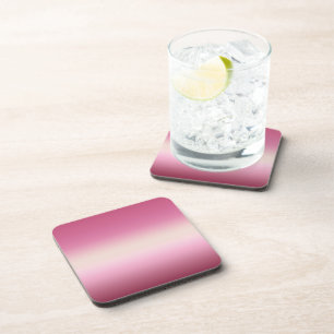 Romantisches Rosa und Hübsches Elfenbein Gradient Getränkeuntersetzer