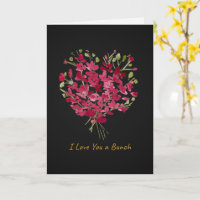 Romantisches rosa Wasserfarben-Blumen-'Ich liebe d