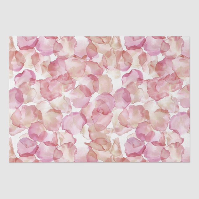 Romantisches Rosenblättriges Brautparty Seidenpapier (Vorderseite)