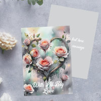 Romantisches Rosenherz mit all meiner Liebe