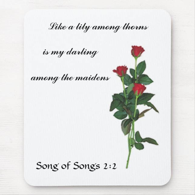 Romantisches Rosenmauspad Mousepad (Vorne)