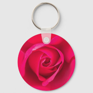 Romantisches Rot Pinke Rose v2 Schlüsselanhänger