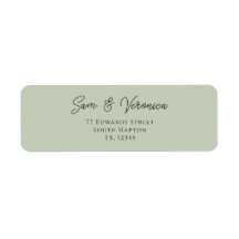 Romantisches Sage Return Address Label