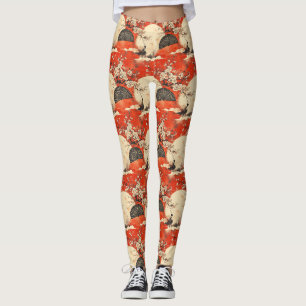 Romantisches Sakura-Kimono-Paar-Muster (1) Leggings