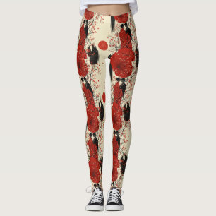 Romantisches Sakura-Kimono-Paar-Muster (4) Leggings