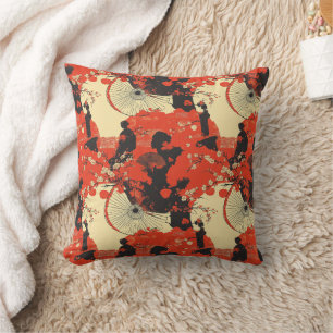 Romantisches Sakura-Kimono-Paar-Muster (5) Kissen