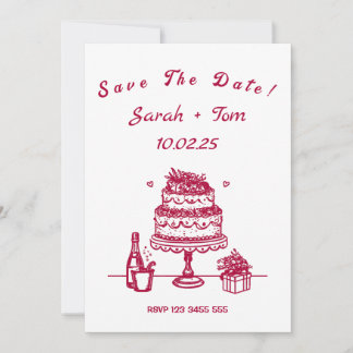 Romantisches Save the Date für Hochzeiten und Gebu