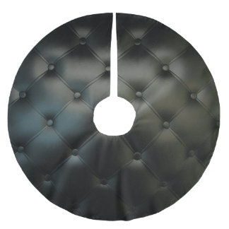 Romantisches schwarzes schönes Leder Polyester Weihnachtsbaumdecke