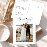 Romantisches Script Heart Wedding Foto Vielen Dank Postkarte<br><div class="desc">Sweet romantische Drehbuch,  Herz und Hochzeit Foto danke Ihnen Postcard. Text-,  Herz- und Hintergrundfarben können an jedes Thema angepasst werden.</div>