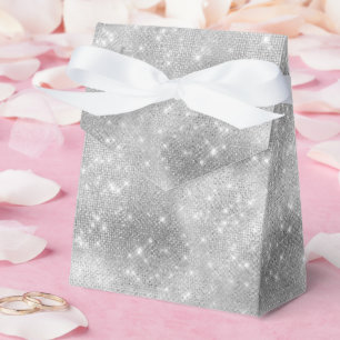 Romantisches Silver Sparkle-Brautparty Geschenkschachtel