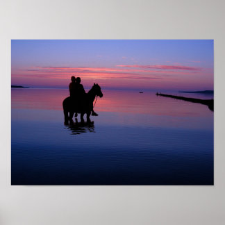 Romantisches Sonnenaufgang-Poster Poster