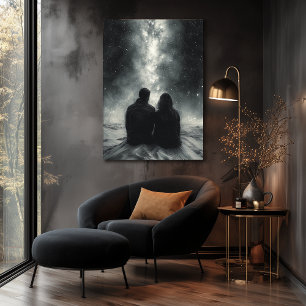 Romantisches Sternegucken unter der Milchstraße -  Poster
