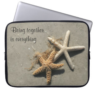 Romantisches Strand-Thema Laptopschutzhülle